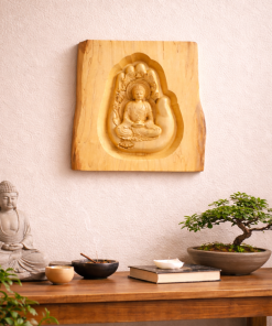 Alternative view of Maple Budha Natural Edge Wall Hanging