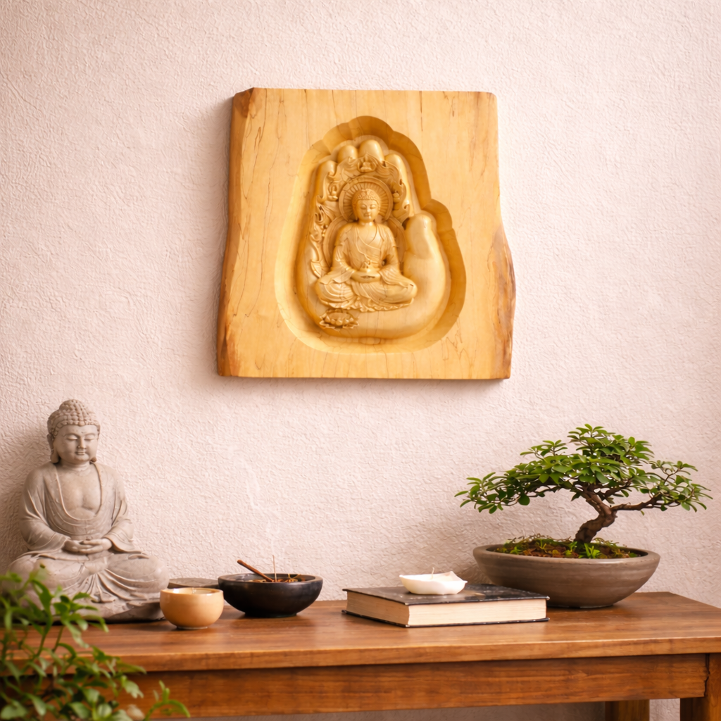 Maple Budha Natural Edge Wall Hanging - Image 2